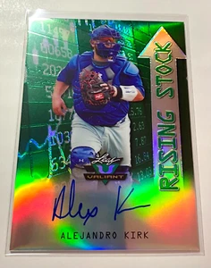 Blue Jays Alejandro Kirk 2019 Leaf Valiant Future Stock Green Auto RC #56/99 - Picture 1 of 2
