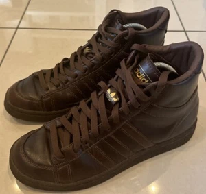 2005 Adidas Originals Abdul Jabbar UK7/ US7.5 Brown Gold Basketball Hi Top - Picture 1 of 13