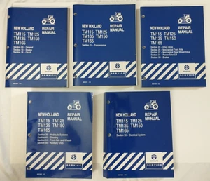 5 Books!! New Holland TM115 TM125 TM135 TM150 TM165 Repair Manual ORIGINAL OEM - Picture 1 of 4