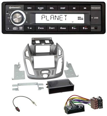Continental USB 1DIN AUX DAB MP3 Autoradio für Ford Transit Connect mit Display - Bild 1 von 4