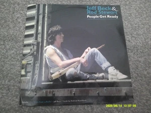 JEFF BECK & ROD STEWART People Get Ready 1985 EPIC near mint - Picture 1 of 4
