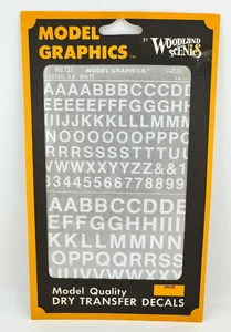 Woodland Scenics MG733 Gothic RR White-Dry Transfer Decals - Picture 1 of 2