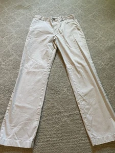 Vineyard Vines Boys Sz 18 Stretch Chino Pants Khaki Adjustable Waist - Picture 1 of 6