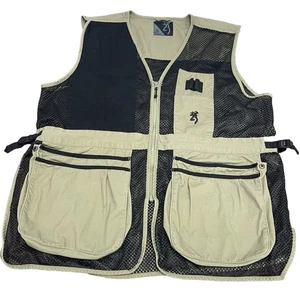 Browning Reactar G3 Shooting Vest Men 3XL Green Black Mesh Pockets - Picture 1 of 23