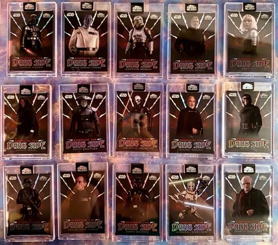 2024 Topps Star Wars Chrome Black Embrace The Dark Side COMPLETE 15 Card Set! - Image 1 of 3