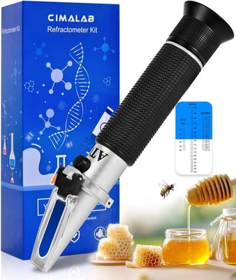 Refractómetro de Miel para Humedad Brix y Baume Brix Medidor Refractómetro con... Foto 1 de 4