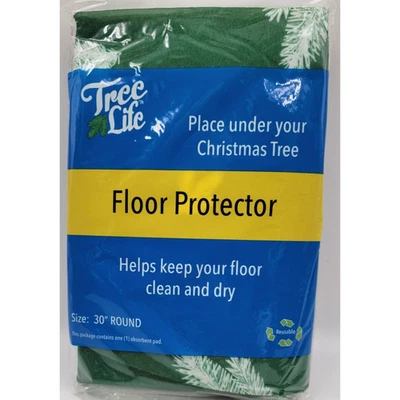 Tree Life Christmas Tree 30" Absorbent Floor Spill Protector Pad Trim to Fit - Image 1 of 2
