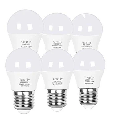 3W LED Bulb Equivalent 25 Watt Light Bulbs，A15 Soft White Low Watt Light Ener... - Image 1 of 4