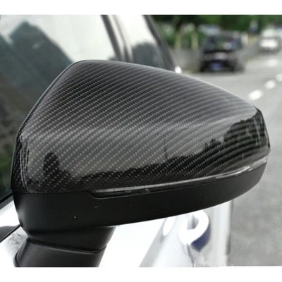For Audi A3 S3 8V RS3 Carbon Fiber Look Rearview Side Mirror Cover Cap Foto 1 de 4