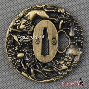 Protector de mano Lion Tsuba de alta calidad para mantenimiento de espada samurai katana japonesa - Imagen 1 de 3