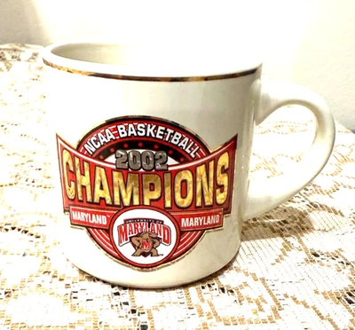Taza de café rara de colección Maryland Terrapins 2002 NCAA campeones nacionales de baloncesto Foto 1 de 3