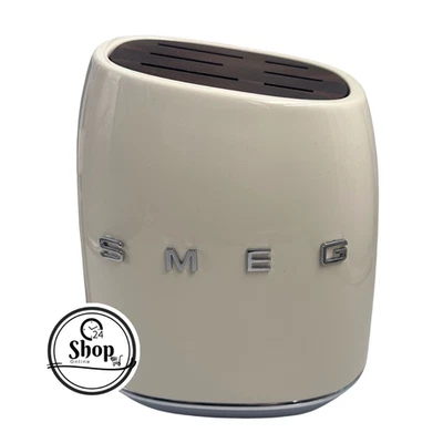 SMEG Knife Block Holder Cream Acacia Insert Block Only No Knives NEW - Image 1 of 4