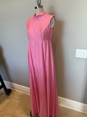 Maxi Vestido Vintage Años 60 Newman Marcus Rosa Babydoll Excelente Estado Pequeño Foto 1 de 4