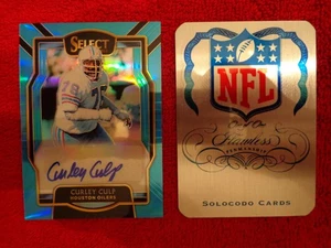 Curley Culp Auto SELECT Prizm Light Blue Parallel #d /49 Houston Oilers - Picture 1 of 5