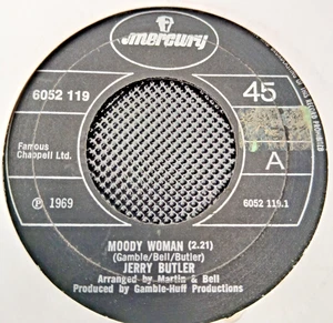 Jerry Butler   -  Moody Woman   -  U K  Mercury   -  60's Northern Soul 45 - Picture 1 of 2