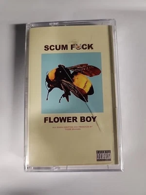 New Sealed Tyler The Creator Scum Fuck Flower Boy  White Cassette Case Has Crack - Image 1 of 4