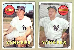NEW YORK YANKEES ~ 1969 Topps, Houk and Gibbs ~ FREE SHIPPING - Picture 1 of 1