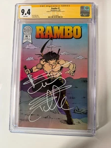 Sylvester Stallone Autographed RAMBO Comic CGC 9.4 #1 - Picture 1 of 2