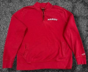 Marist Red Foxes NCAA Men Large Long Sleeves Pullover 1/4 Zip Sweat Shirt - Picture 1 of 14