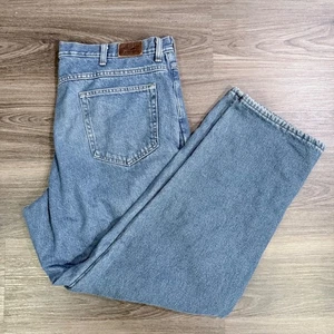 LL Bean Relaxed Fit Fleece/Blanket Lined Jeans 40x31(tag32)Blue Cotton Blend - Picture 1 of 9