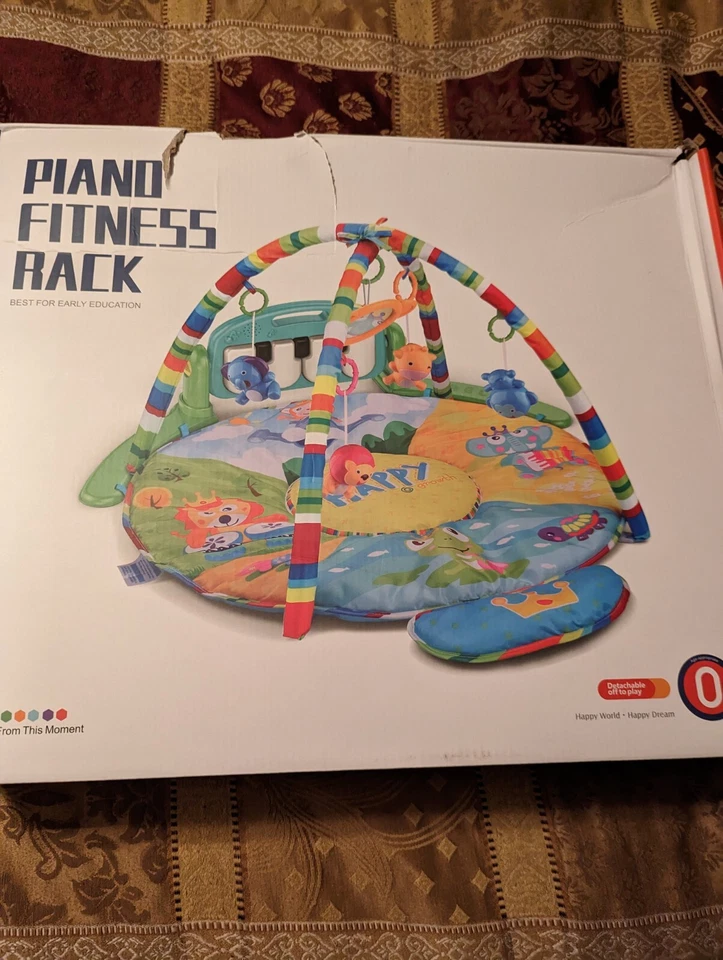 Almohadilla para juegos de bebé pedal de música piano música fitness estante alfombra para gatear con juguete colgante Foto 1 de 1