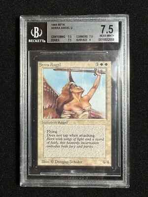 MTG Beta 1993 1st Edition Serra Angel BGS 7.5 NM+ With Surface 9 - Image 1 of 2