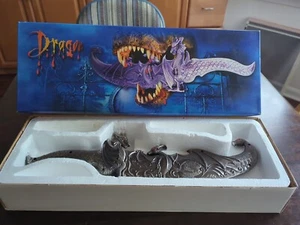 Dragon Fantasy Knife Stainless Dagger Fixed Blade Intricate D&D SHARP 8in” - Picture 1 of 17