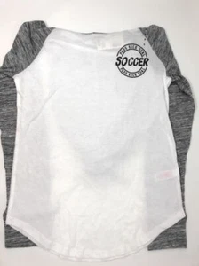 Justice for Girls White & Gray Soccer Hoodie~Size 8~NWT~Back to School! - Picture 1 of 3