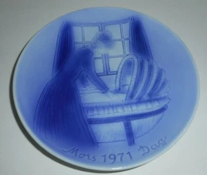 1971 Mors Dag Mother's Day Desiree Denmark Copenhagen Blue Plate Nulle Pigaand - Picture 1 of 4