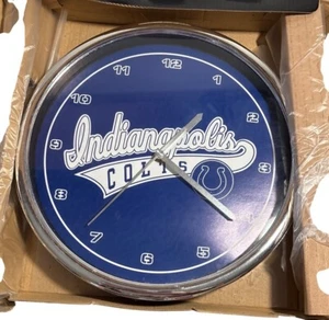 Indianapolis Colts 12" Wall Clock With Team Logo NFL Licensed Battery Operated - Picture 1 of 6