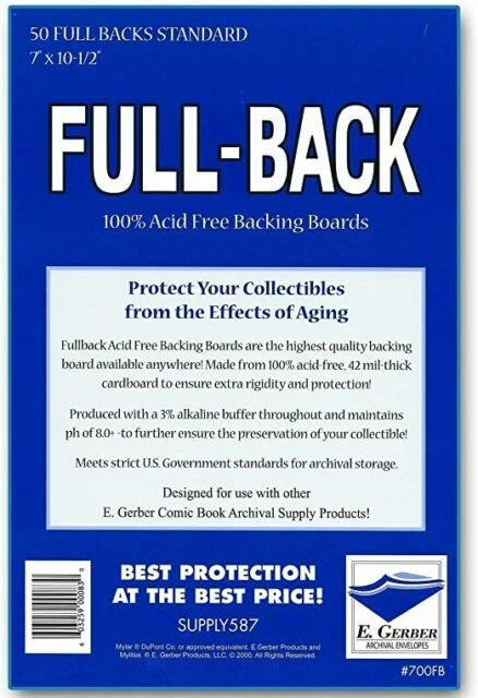 Gerber Full-Back Backing Board - 50 Piece