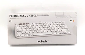Logitech Pebble Keys 2 K380s Bluetooth Tastatur - Weiß, Spanisch QWERTY - Bild 1 von 4