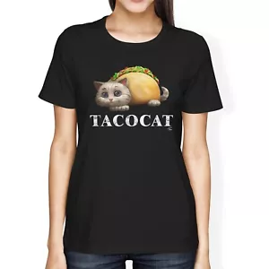 1Tee Damen T-Shirt Loose Fit Tacocat Katze - Bild 1 von 5