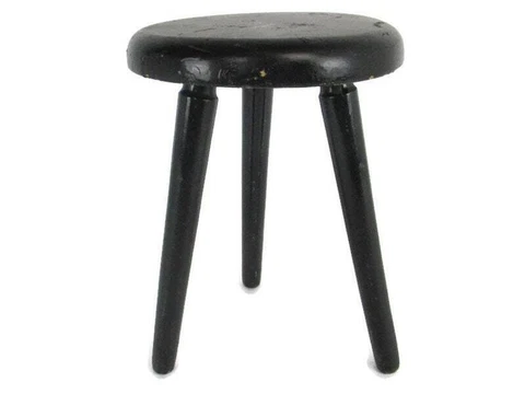 Hand Carved wood Tripod Milking Stool Pedestal Table Plant Flower Bonsai Stand S Cover