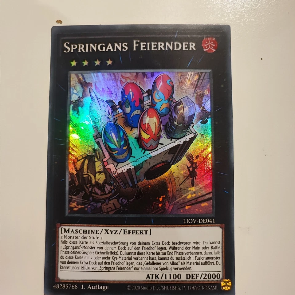 Yu-Gi-Oh! Springans Feiernder, LIOV-DE041, SR, 1. Auflage, Deutsch,Near Mint... - Bild 1 von 1