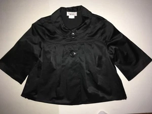 Amy Byer Solid Black Coat Jacket XL 16 - Picture 1 of 2