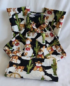 Christmas Napkins Or Placemats Handmade Set of 7 - Picture 1 of 4
