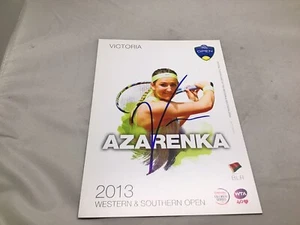 Tarjeta de jugador de Victoria Azarenka 2013 firmada con W&S 5x7 autografiada Beckett BAS certificado de autenticidad 1A - Imagen 1 de 3