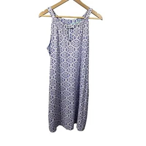 ANTHONY'S RESORT WEAR Vestito Donna Portachiavi Viola/Bianco Taglia Large - Foto 1 di 9