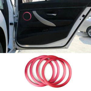 Inner Door Horn Frame Cover Trim For BMW 3 4 Series GT 2013-2019 Red Aluminum - Picture 1 of 5