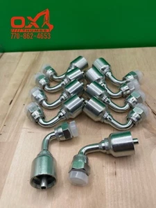 Paquete de 10 mangueras de repuesto Parker 43 Series 1J943-4-4 1/4" ORFS hembra 90 a 1/4" - Imagen 1 de 3