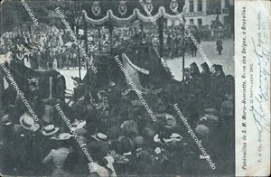 cf100 cartolina funeralles de s.m.marie henriette reine des belges a spa belgio - Picture 1 of 2
