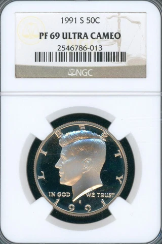 1991 S Kennedy Half Dollar NGC PF69 Ultra Cameo Cover