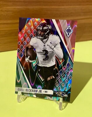 2023 Odell Beckham Jr. /50 SP Panini Phoenix Fire And Ice Prizm Ravens #60 - Image 1 of 4
