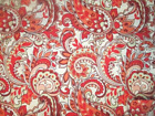 BELLA LUX Fine Linens full-queen duvet cover in orange-red-rust-peach paisley.