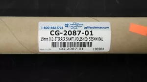 Chemglass 19 mm Rührwelle, poliert, 555 mm OAL, nagelneu! CG-2087-01 - Bild 1 von 3