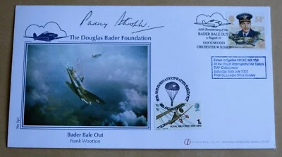 DOUGLAS BADER FOUNDATION 2001 BUCKINGHAM COVER SIGNED WW2 PILOT PADDY BARTHROPP - Image 1 of 2