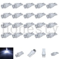 50PCS T10 Car White Bright LED 194 SMD 0.2W  Wedge Side light Bulb lamp 12V