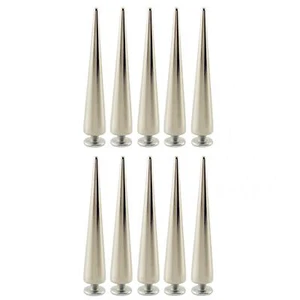 55MM Solid Punk Bullet Large Spikes Metal Leather Rivets DIY Silver Screw on ... - Picture 1 of 7
