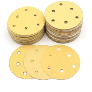 Sanding 125mm Discs 6 Hole Sandpaper Orbital Sander Hook & Loop Pads 80-800 Grit - Picture 1 of 5